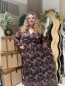 Robe longue imprimé fleurs de chateau noir Rosa Robe longue imprimé fleurs de chateau noir Rosa