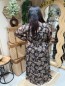 Robe longue noire fleurs d'autre fois Paula Robe longue noire fleurs d'autre fois Paula