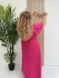 Robe longue et fluide "Manon" unie fuschia