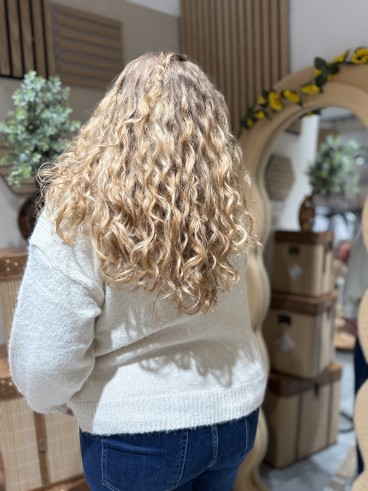 Gilet deux coeurs brodés et noeud léopard beige Adriana