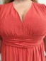 Robe longue et fluide "Manon" unie corail