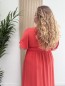 Robe longue et fluide "Manon" unie corail