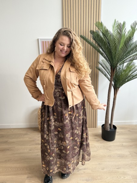 Veste suédine Milena camel