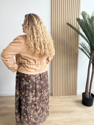 Veste suédine Milena camel