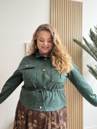 Veste suédine Milena vert sapin