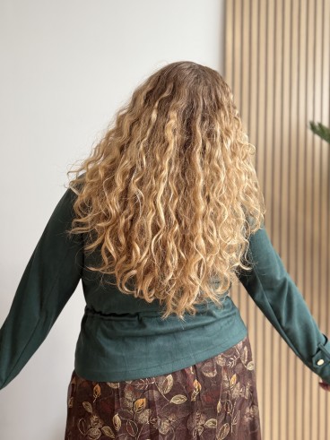Veste suédine Milena vert sapin