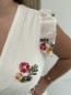 Robe courte "Cécile" blanche avec broderie fleurs