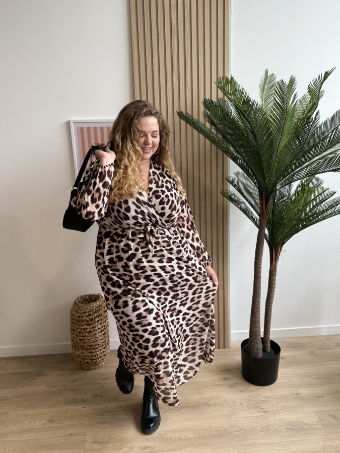 Robe longue léopard Adalia Robe longue léopard Adalia