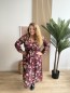 Robe longue fleurs beiges Aurea bordeaux Robe longue fleurs beiges Aurea bordeaux