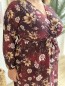 Robe longue fleurs beiges Aurea bordeaux Robe longue fleurs beiges Aurea bordeaux