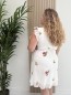 Robe courte "Cécile" blanche avec broderie fleurs