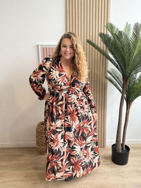 Robe longue tropique d'automne Judite