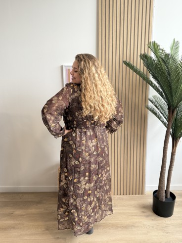 Robe longue feuilles d'automne Estella