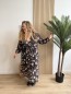 Robe longue fleurs beiges Aurea noir Robe longue fleurs beiges Aurea noir