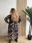 Robe longue fleurs beiges Aurea noir Robe longue fleurs beiges Aurea noir