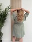 Robe courte et fluide "Manon" unie kaki