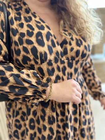 Robe courte léopard Dores